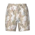 thumbnail image 4 of Lsque Mens Swim Trunks Retro Bunny Flower Pattern - Bathing Suit Compression Liner - Beach Swim Shorts Swimwear - (S-3XL) - Stretch Quick Dry -Large, 4 of 9