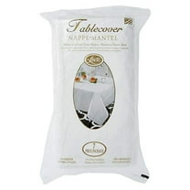 Linette 7 Piece 3Ply Table Cover Linette Absorbent Waterproof Plastic Back, White