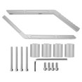 thumbnail image 5 of Reemplazo de aleación de aluminio de manija de agarre trasera de carretera de coche para Jeep Wrangler JK 2007-2018 Plata, 5 of 5