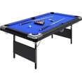 thumbnail image 5 of Acekid 7 ft Pool Table for Adults Portable Billiard Table with Steel Frame No Assembly Required Includes Balls Cues Chalks Brush Blue, 5 of 8