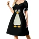 thumbnail image 1 of Vestido de manga corta pingüino vestido de noche mujer Ropa de mujer, 1 of 7