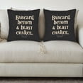thumbnail image 3 of Set of 2 Decorative Throw Pillow Covers 18x18in with Dark Background Light Beige Quote & Star Accents for Couch Bed Car, 3 of 8