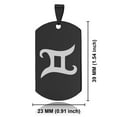 thumbnail image 2 of Stainless Steel Gemini Zodiac Sign (Twins) Dog Tag Pendant Necklace, 2 of 3