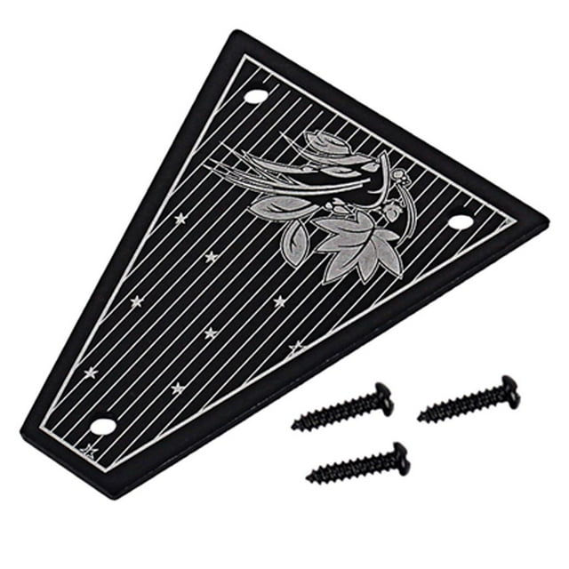 Esquirla Aluminum Alloy Guitar Truss Rod Cover Plate for Jackson Guitar (Flower and Stars