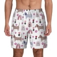 thumbnail image 2 of Picia Cute Dog pattern Mens Swim Trunks with Compression Liner Stretch Beach Shorts Quick Dry with Zipper Pockets No-Chafing Board Shorts-Small, 2 of 9