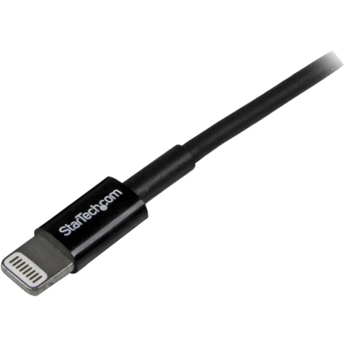 Startech USBLT1MBS USB to Lightning Cable Apple MFi Certified Slim 1 m (3 ft.) Black - image 3 of 4
