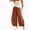 Brown, variant on Women's Pants Flowy Wide Leg Drawstring Elastic High Waist Lace Hem Loose Trousers Casual Lightweight Palazzo Pants Mint Green