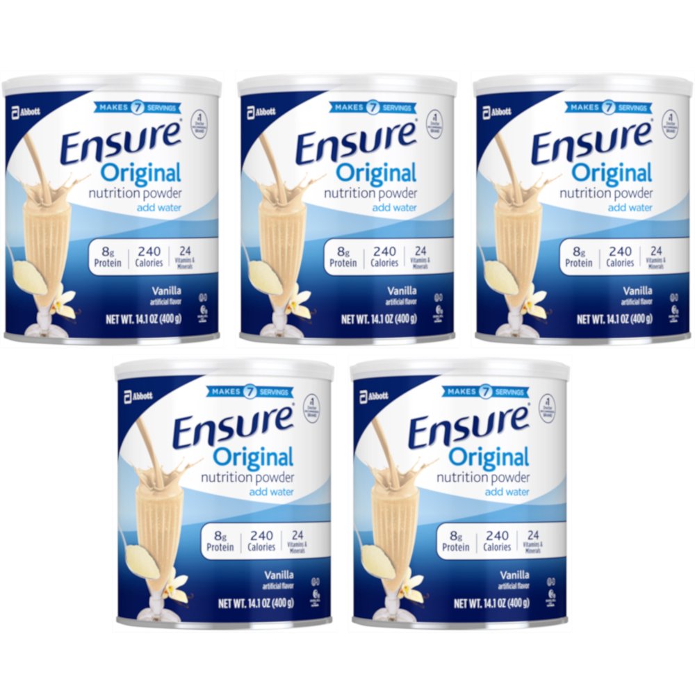 5 Pack Ensure Original Nutrition Powder Supplement Vanilla 14oz Each