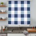 thumbnail image 5 of Navy Blue Plaid Sheer Curtains 63 Inches Long, Spring Farmhouse Buffalo Checkered Light Filering Curtains, Breathable Simi Curtain Privacy Drapes for Living Room Bedroom Lightweight Window Treatment, 5 of 9