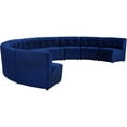 thumbnail image 3 of Maklaine 9-Piece Modular Contemporary Velvet Sectional Sofa - Navy, 3 of 7