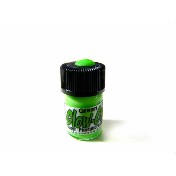 Glow On Super Phosphorescent Acrylic Paint for Small Projects, Green Color and Green Glow Paint, Small 2.3 ml Vial.