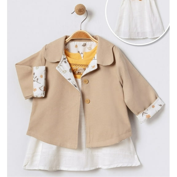Little Girls' Sundress and Jacket Set - 2 Piece Adorable Outfit, Perfect for Summer and Fall