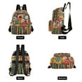 thumbnail image 4 of FORMRS Mini Backpack Purse for Women Travel Daypack Casual Shoulder Bag, Red Colorful Flowers with Dots, 4 of 7