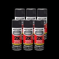6 Pack, Black, Rust-Oleum Automotive Semi-Gloss Acrylic Enamel 2X Spray Paint-271915, 12 oz