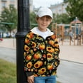 thumbnail image 4 of Xixirimido Pumpkins Sunflower Fall Leaf Printed Hoodies for Girls Boys Zip Up Hoodie Sweatshirt Teen Lightweight Fall Winter Jacket Casual Long Sleeve Pullover Top for 9-11 Years, 4 of 7