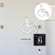 thumbnail image 4 of Señal de baño para personas con discapacidad en silla de ruedas. Señal de baño ABS para personas con discapacidad., 4 of 7
