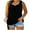 Black, variant on Admvng Summer Tops for Women Fashion V-Neck Solid Color Sleeveless Tank Top L-5XL