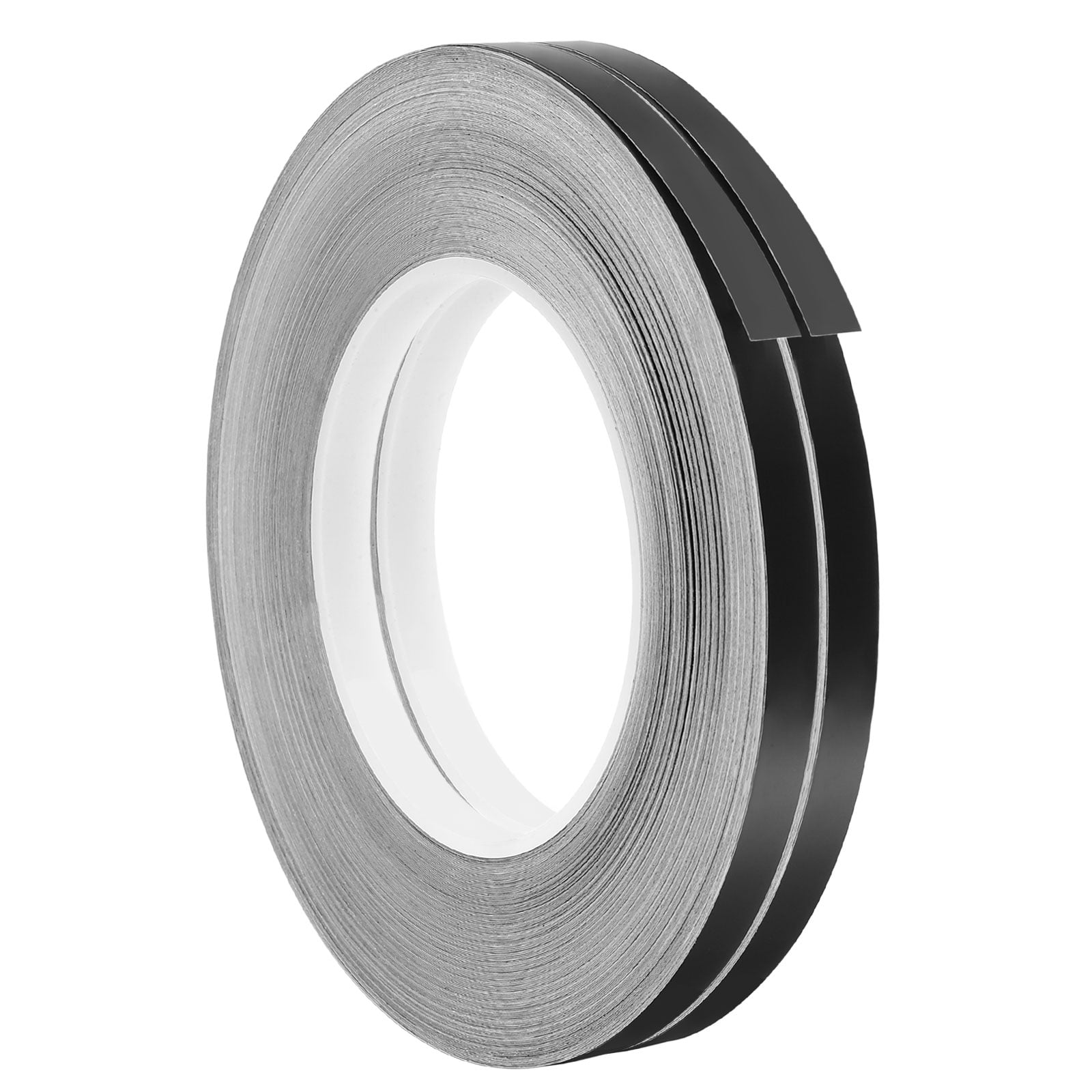 Uxcell 2pcs Metalized Polyester Film Tape (0.31 Inch x 164 FT) - Waterproof Self-Adhesive Gap Foil Decor Tape Ceramic Beautiful Seam Stickers for Wall/Cabinet/Kitchen/Door Black