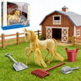 thumbnail image 2 of Sentmoon Cadeau pour Garçon de 8 Ans Jouets pour 4 Ans Cheval de Simulation pour Enfants Peigne à Cheveux Jouet Cheval de Ferme Modèle de Cheval Ensemble de Chevaux de Ranch Jouet, 2 of 7