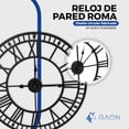 thumbnail image 4 of Reloj de Pared Grande Decorativo Vintage Elegante de Acero Inoxidable Roma Gaon, 4 of 8