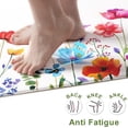 thumbnail image 3 of Kitchen Rugs Floral Anti-Fatigue Kitchen Mats for Floor Flowers Waterproof Non-Slip Kitchen Rugs and Mats, Cushioned Standing Floor Mats for Home/Office, 18''''x30''''+18''''x48'''', White, 3 of 6