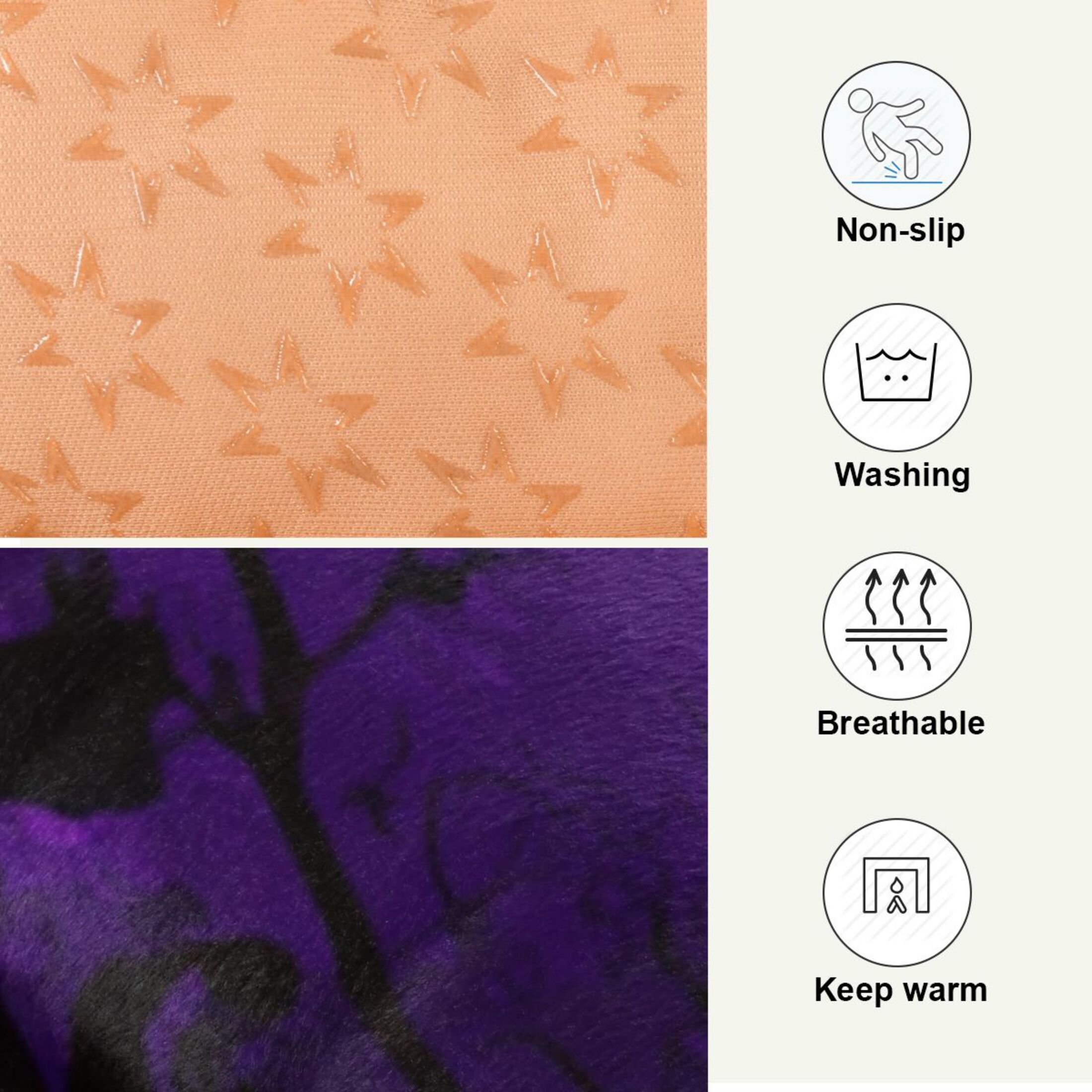 Qxltty Happy Halloween Pumpkin Ped Pad Wear-resistant and Hard to Bite Through Sleeping Pad for Small Medium Large Dogs Winter Pet Bed 36×24in