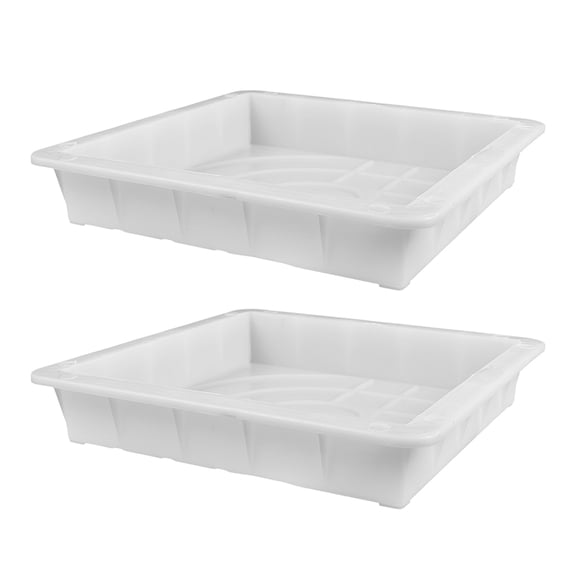 OULII 2Pcs White Concrete Paver Molds for Walkways and Patios DIY Sidewalk and Garden Path Mold