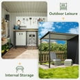 thumbnail image 7 of Clouddwell Metal Storage Shed with Hardtop Pergola 12x6 ft 2-in-1, 50 Sq. Ft Outdoor Tool Shed for Backyard, 7 of 7