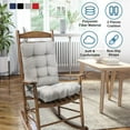 thumbnail image 5 of Outdoor Rocking Chair Cushion Upper and Lower Rocking Chair Seat Cushion Set with Non-Slip Ties for Indoor Outdoor Navy Blue, 5 of 10