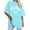 Sky Blue, variant on Trendfront Womens Graphic T Shirt Crewneck Short Sleeve New York Oversized Retro State Letter Print Summer Fashion Casual Slouchy Tops