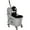 Gray#6, variant on HOMCOM 9.5 Gallon (38 Quart) Mop Bucket with Wringer Cleaning Cart, 4 Moving Wheels, 2 Separate Buckets, & Mop-Handle Holder, Grey,