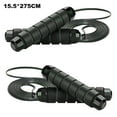 thumbnail image 2 of Jump Rope Skipping Rope for Fitness Workout Tangle-Free Speed Jumping Rope for Exercise - black, 2 of 5