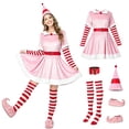 thumbnail image 2 of Femboy Clothes， Adult Women's Pink Christmas Costume Dress for Role Play and Holiday Parties Cosplay Clothes Elf Costume Christmas Decoration Festive Outfit Seasonal Celebrations Dress Up, 2 of 8