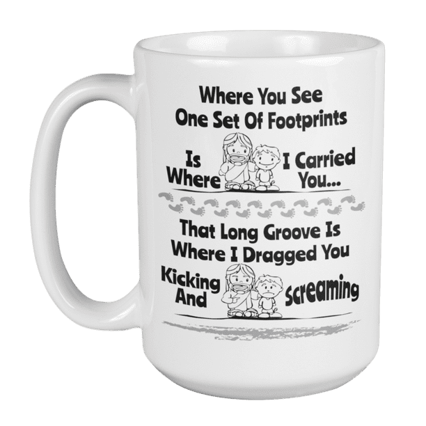 Where You See One Set Of Footprints Is Where I Carried You Funny Footprints In The Sand Comic