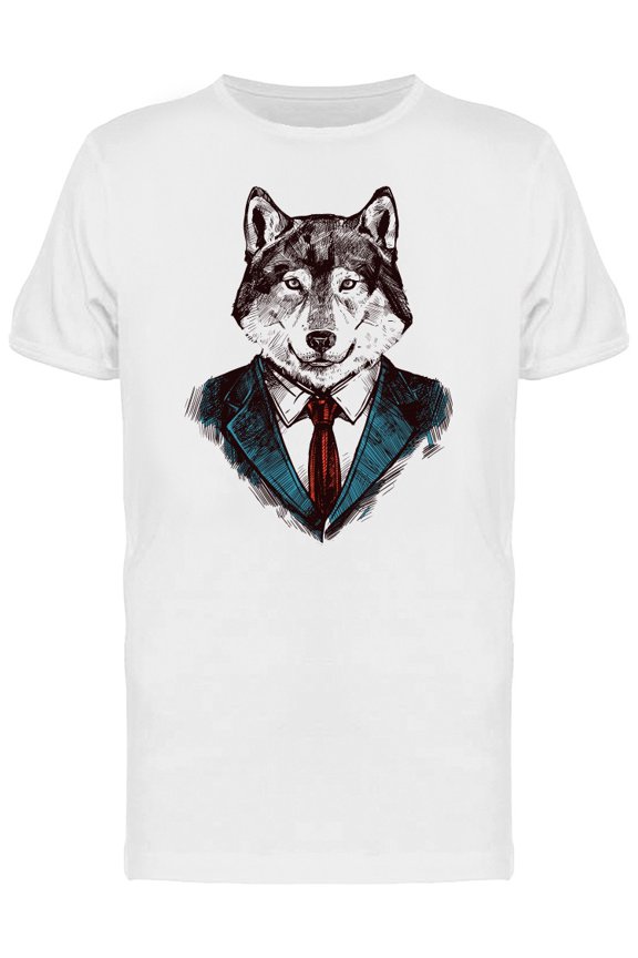 Business Wolf In A Suit Tee Men's -Image by Shutterstock