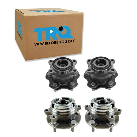TRQ Front & Rear Wheel Bearing & Hub Assembly Kit Set for Infiniti Nissan New BHA34246