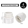 thumbnail image 2 of Uxcell 4Pcs Conector de Adaptador de Rosca Masculino de 2" para Fitting de Tubería, Adaptadores de Drenaje de Fregadero para Conectar Tuberías, Blanco, 2 of 6