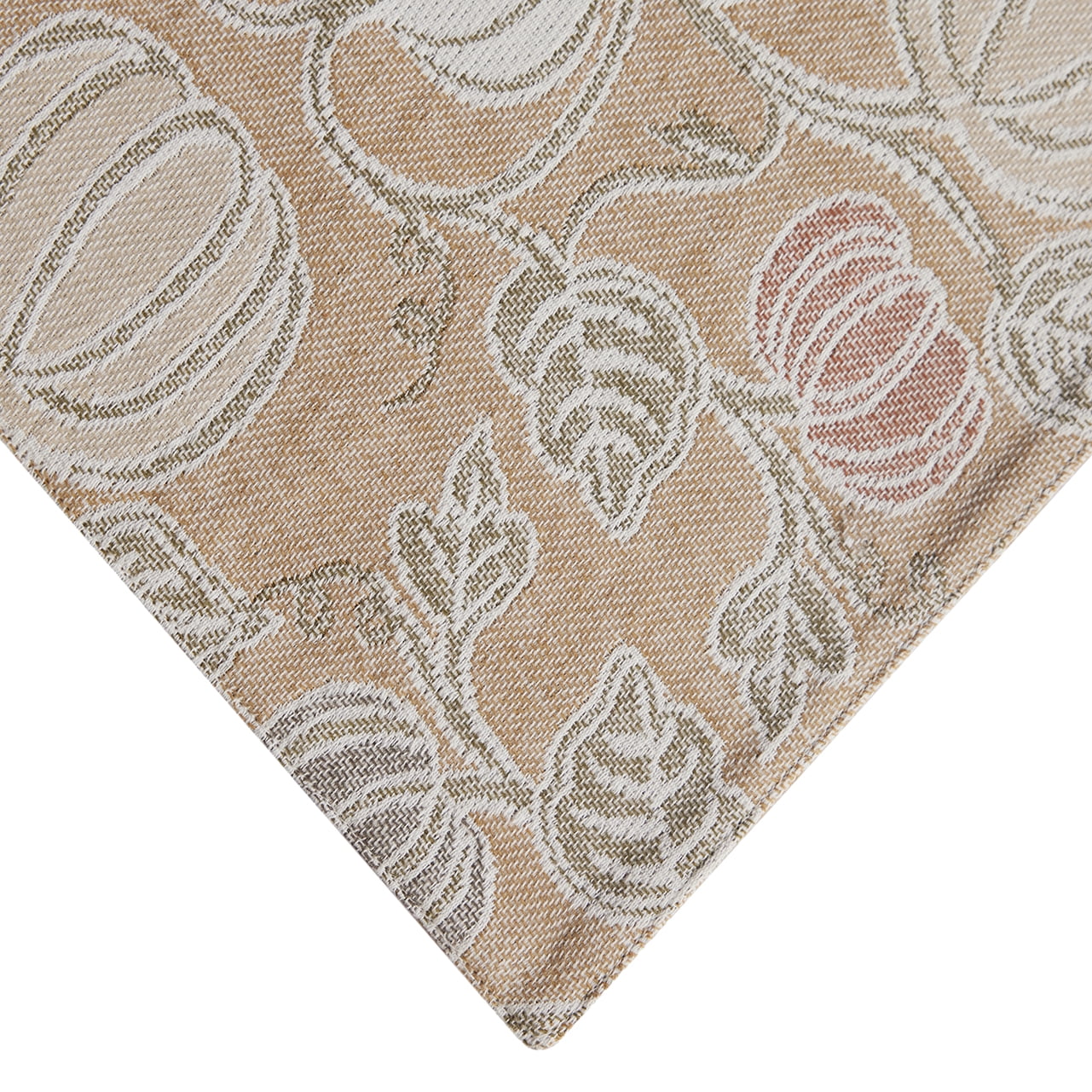Harvest Pumpkins 13" x 72" Table Runner - 100% Cotton, Brown