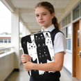 thumbnail image 6 of Haosy Accordion File Organizer Zipper Binder 500 Sheet 6-Tab Expanding File Folder Multi-Pocket 1.2 Inch 3 Ring White Black Cat, 6 of 7