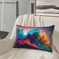 thumbnail image 5 of Sikiie Colorful Surreal Landscape Print Plush Pillow Cover, Wrinkle-proof and Stain-resistant Pillow Protector without Pillow Core, Home Decoration-14"x20", 5 of 6