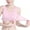 Pink, variant on Juslio Minimizer Bras for Women Athletic Lace Wirefree Solid Vest Breasted Bra