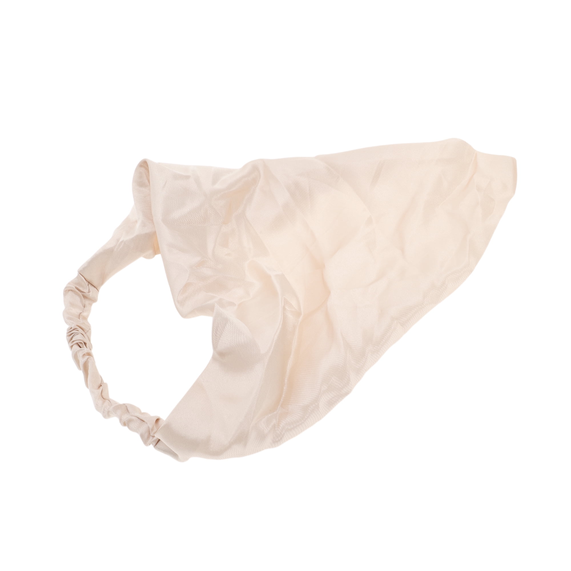 Unique Bargains 1pc Fashion Satin Headwrap for Everyday Use Beige