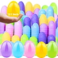 thumbnail image 1 of Huevos de Pascua de plástico AMENON, 100 unidades, 8 x 5 cm, rellenables en colores pastel, 1 of 9