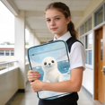 thumbnail image 6 of Haosy Accordion File Organizer Zipper Binder 500 Sheet 6-Tab Expanding File Folder Multi-Pocket 1.2 Inch 3 Ring Baby Seal on Iceberg, 6 of 7