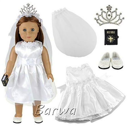 Barwa White Wedding Dress With Veil And Crown Plus Shoes And Bible