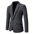 thumbnail image 5 of XMMSWDLA Sales Clearance Blousse for Men Single Button Casual Business Solid Color Herringbone Suit Jacket, 5 of 8