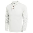 thumbnail image 3 of COOFANDY Men's Shawl Collar Long Sleeve Knitted Pullover Sweater Sweatshirts, 3 of 5