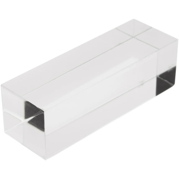 Plymor Clear Polished Acrylic Rectangular Display Block, 1" H x 1" W x 3" D