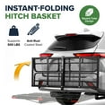 thumbnail image 3 of ARKSEN 60" Foldable Car Rear Luggage Basket Hitch-Mounted Cargo Carrier Rack W/ Cargo Bag Trailer Hitch Fit 2" Receiver, 3 of 6