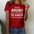 thumbnail image 2 of Women's Fashion Y2K Tops Dressy Casual Funny Letter Print Tees Comfy Casual Shirts Short Sleeve Tunic Tops Loose Fit Flowy Round Neck Blouse Vintage Summer Clothes for Teen Girls Red T Shirts XXL, 2 of 8